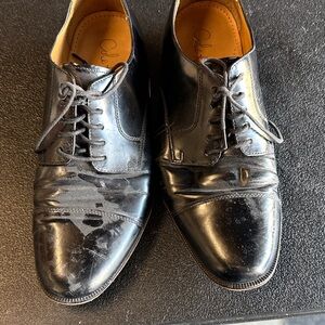 Cole Haan Black Leather Oxfords